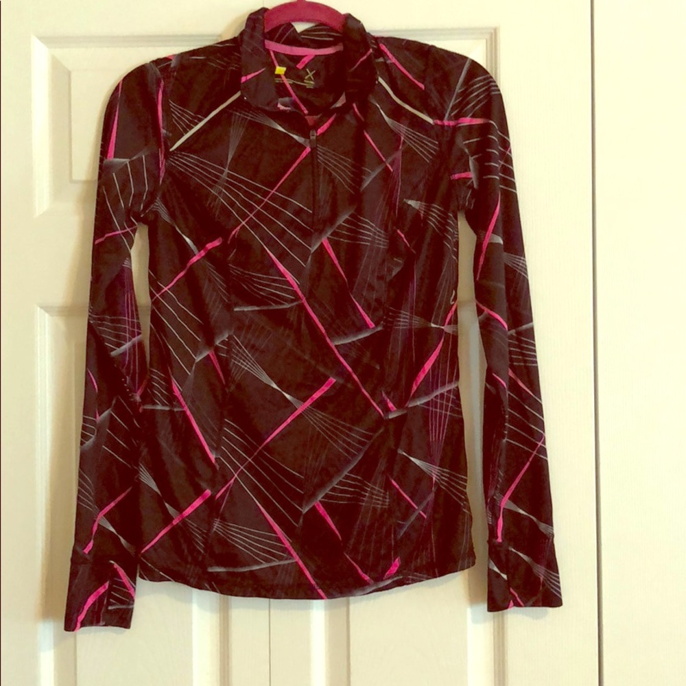 Black and pink running shirt
